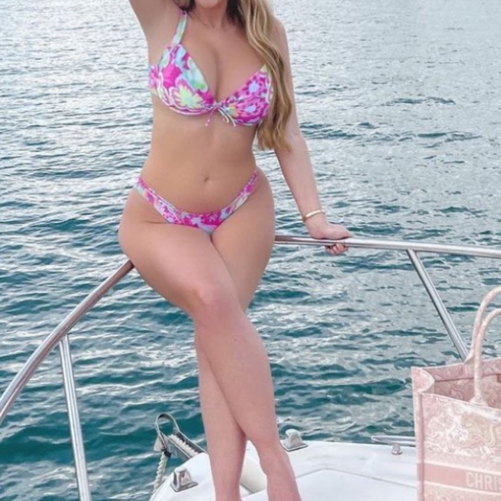 2 PIECE FOR LOVE & LEMONS Lizzy Floral Underwire Swim Top & Bottom set - Picture 11 of 16